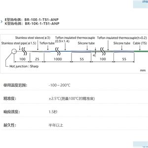 ANRITSU安立计器温度计低温用温度传感器BR-10-1-TS1-ANP