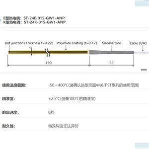 ANRITSU安立计器温度计贴片式多用途温度传感器ST-24-015-GW1-ANP