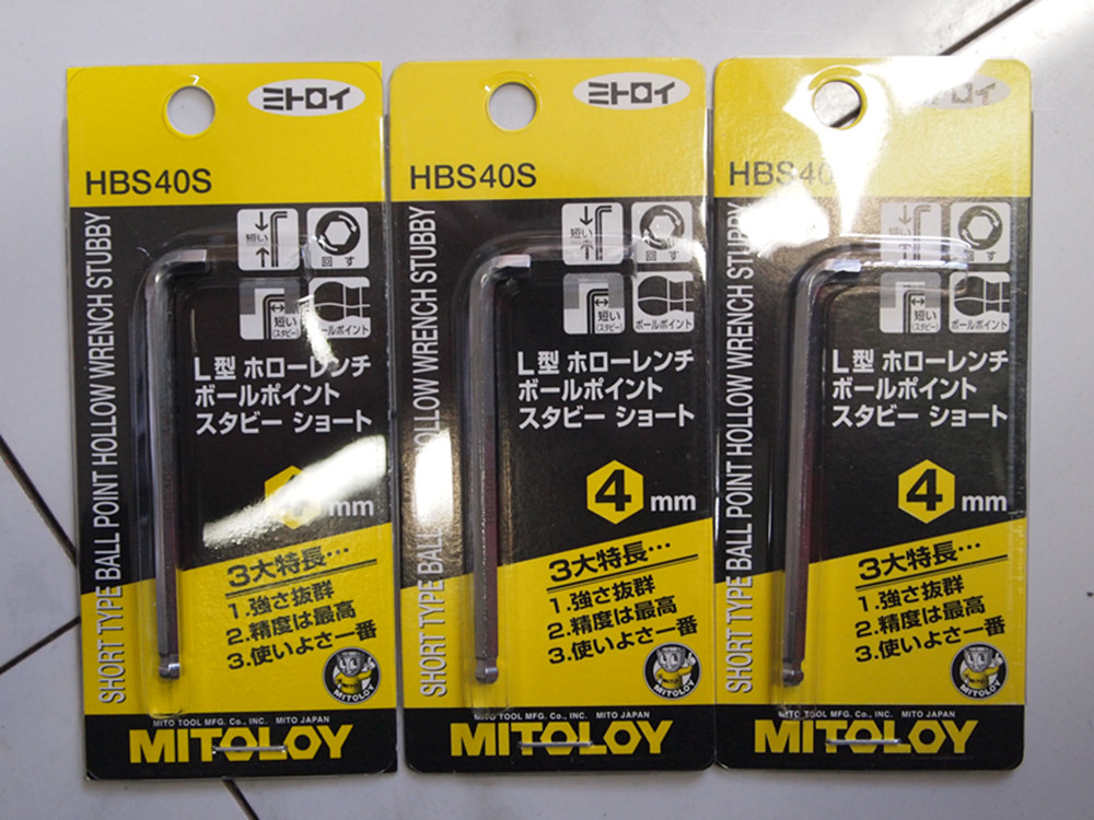 MITOLOY水户工机日本HBS900S短头内六角扳手套装