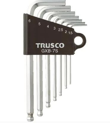 中山TRUSCO 圆头六角扳手套装 GXB-7S