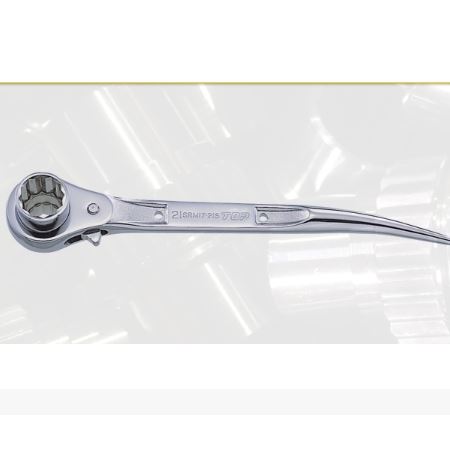 日本TOP超越不锈钢棘轮扳手短型SRM-17×21S