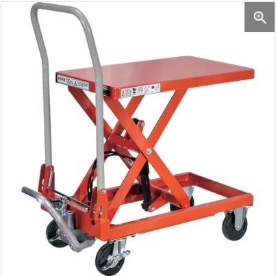 日本中山TRUSCO 手动升降平台车HLFA-S120青岛平山郭-158-54210565
