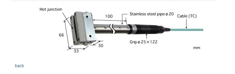 日本ANRITSU安立計器  高温移动表面用温度传感器  213E-TC1-ANP