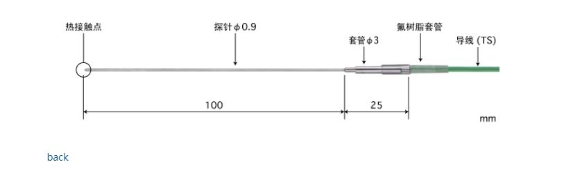 日本 ANRITSU安立計器    液体・半固体用内部温度传感器  BS-91E-010-TS1-ANP