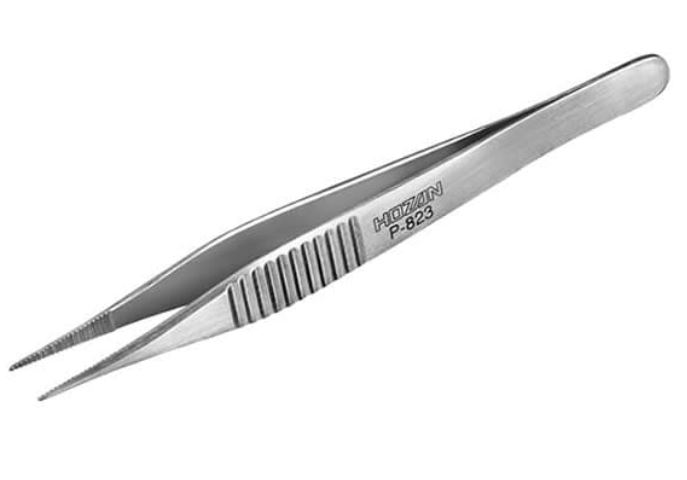 HOZAN宝三 不锈钢特殊形状镊子 P-823