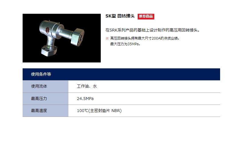 SGK昭和技研  回转接头  SK型
