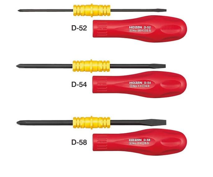 HOZAN宝三可替换螺丝刀D-52 / D-54 / D-58