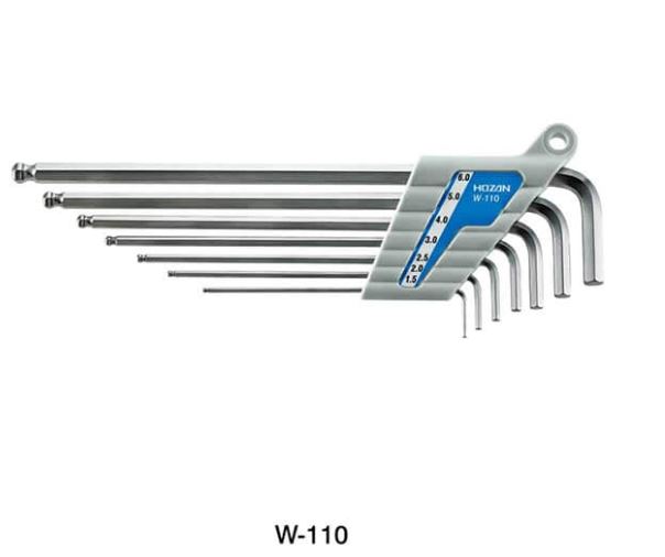 HOZAN宝三L型长柄球扳手组W-110