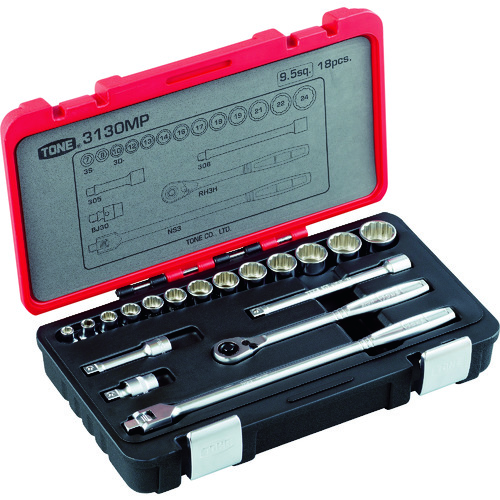 日本TONE前田3130MP插座扳手组插入角9.5mm18点组