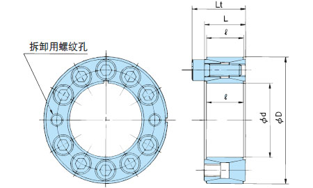 日本TSUBAKI椿本PL045X075AS-SS胀紧套