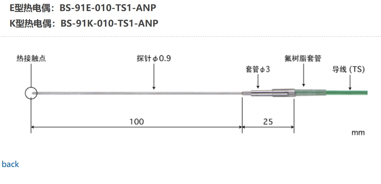日本ANRITSU安立計器内部温度传感器BS-91K-010-TS1-ANP