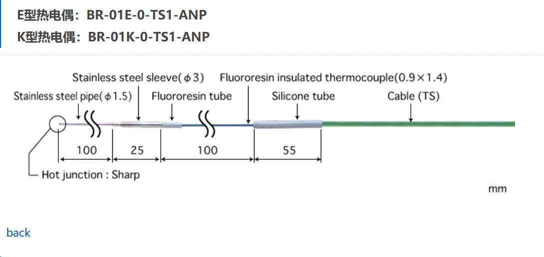 日本ANRITSU安立計器低温用温度传感器BR-01E-0-TS1-ANP