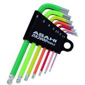 ASAHI旭金属短款彩色内六角扳手套装AZUS710联系人卫18538758921