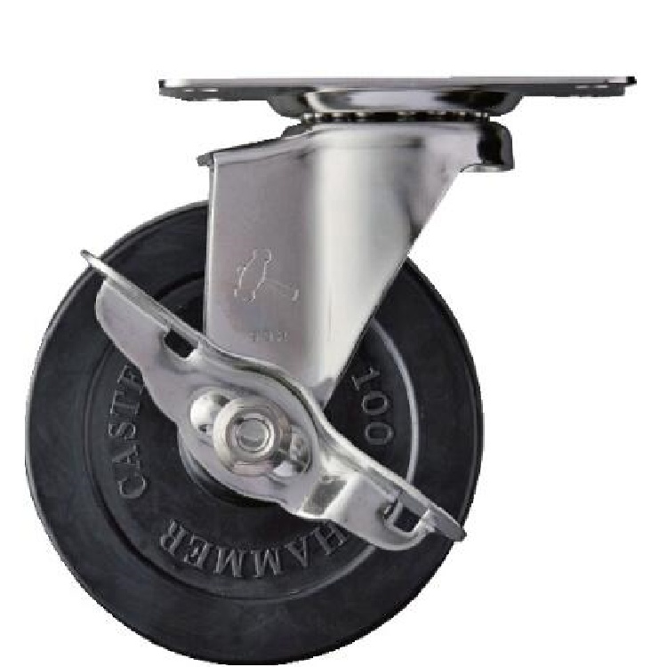 HAMMER哈玛橡胶材质万向轮315E-R100带制动器详询卫18538758921
