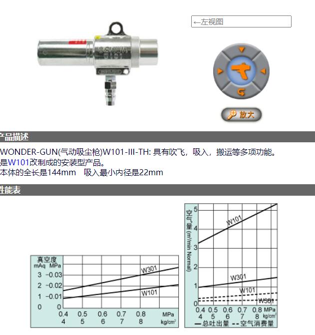 OSAWA大泽多功能气动吸尘枪W101-III-TH详询卫18538758921